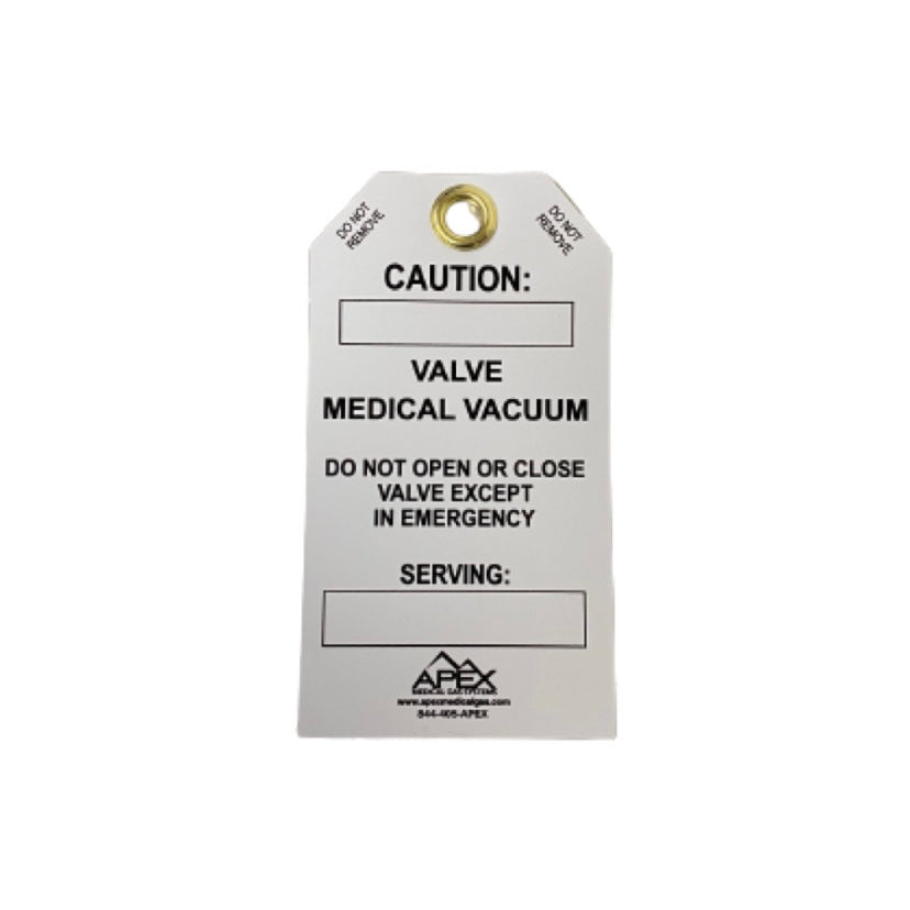 Medical Gas Valve Tags