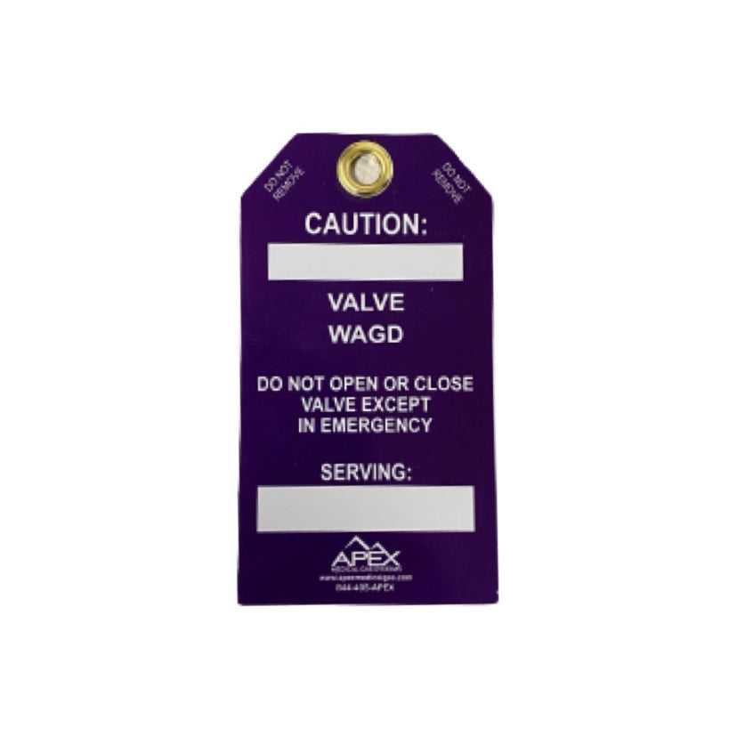 Medical Gas Valve Tags